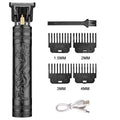 Rechargeable Mens T9 Carving Hair Clipper Vintage Portable USB Cleaning Barber Professional Hair Cutting Machine Beard Trimmer