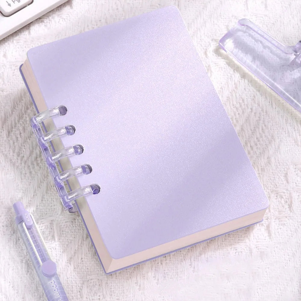 A7 80 Sheets Portable Pocket Notebook Simple Loose-leaf Square Notepad Horizontal Line Inner Page Memo Pad Diary Book