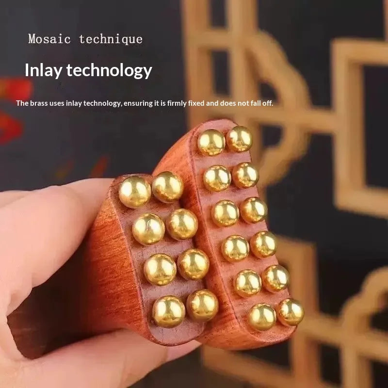 Brass Gold Bead Facial Dredge Tool, Nasolabial Folds, Apple Muscle, Jawline Beauty Massage Device