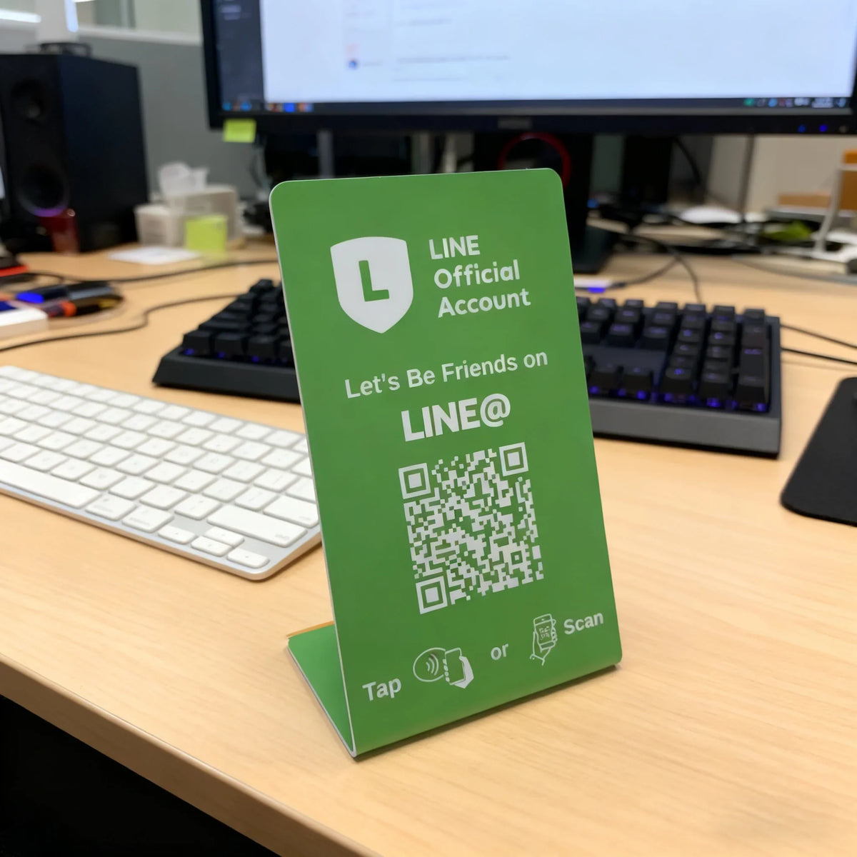 Nfc 215 programmable QR code Google Review Card NFC station table NFC Instagram Facebook TK card standing brand bracket