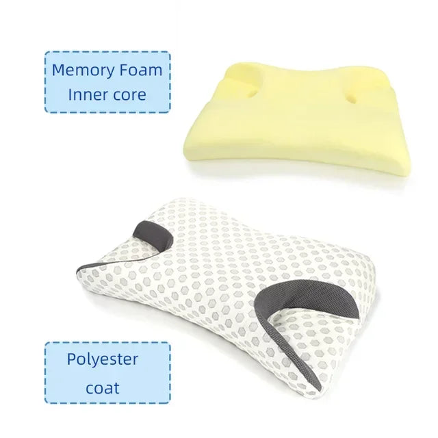 Odorless Contour Memory Foam Pillow Medical-Grade Support White