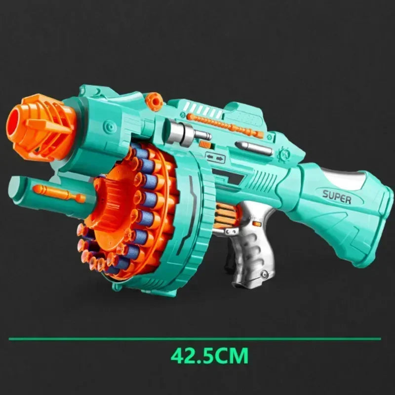 B Nerfs Gun Toy Children's Electric Continuous Shooting Gatling Suction Cup Soft Bullet BB Gun Juguetes for Kids Gift