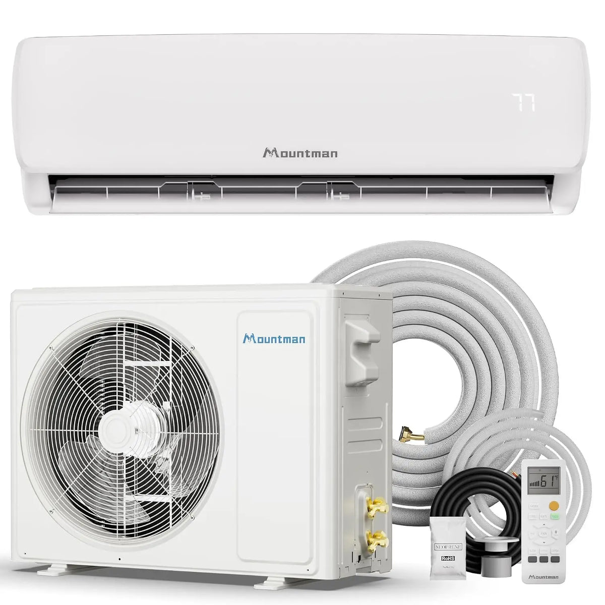 12000BTU Mini Split AC/Heating System, 19SEER2 115V Energy Efficient Mini Split Air Conditioner with Heat Pump, Cools, Custom