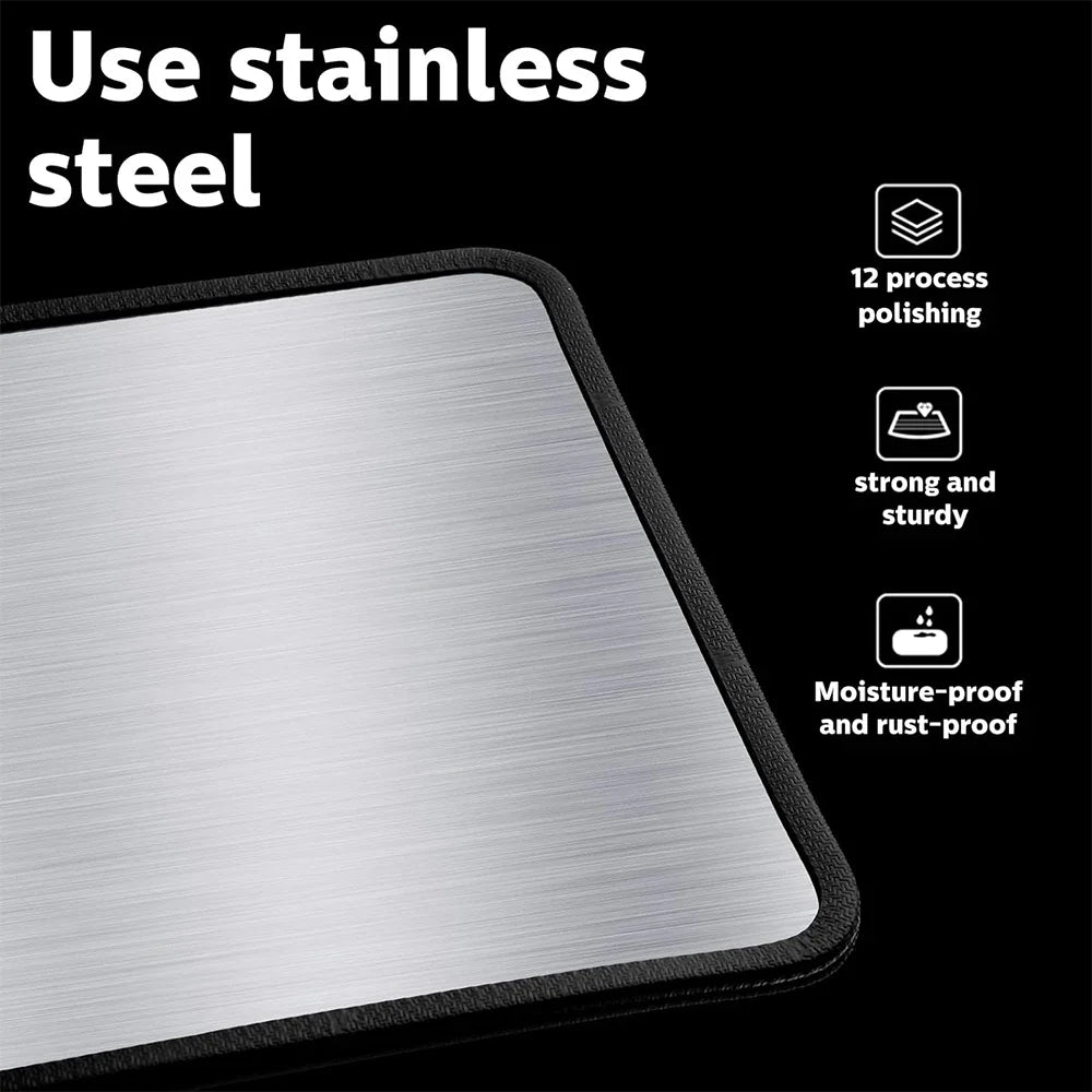 LMETJMA Splatter Guard Foldable Stainless Steel Oil Splash Board Nonstick Oil Splatter Guard Heat Insulation Board For Stove Top