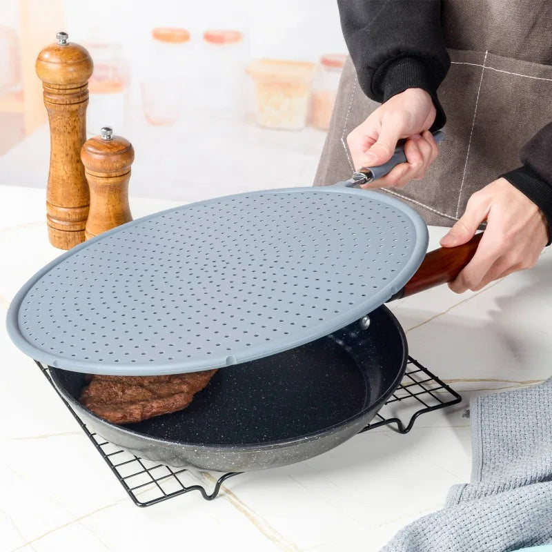 Silicone oil screen steaming cover kitchen frying oil screen cooking tool splash proof oil baffle