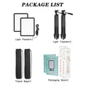 XRDKJ 2-Pack LED Video Light Kit, Studio Light, 2800-6500K Dimmable Photography Lighting Kit with 57 Inch Extendable Tripod