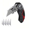 Heavy Duty Folding Utility Knife with Replaceable Blades – for Box, Cable, Cardboard Cutting
