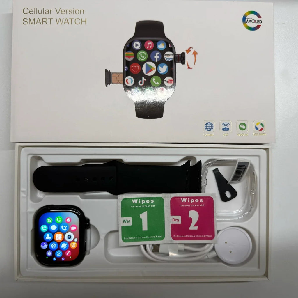 CD99 watch X 5G smartwatch 2.29inch AMOLED 5G LTE smart watch with 180 ° rotary camera GPS WiFi SIM card slot health monitoring