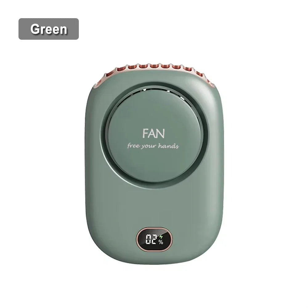 Mini Waist Fan 3 Gear Wind Portable Wearable Hanging Neck Fan USB Rechargeable Bladeless Air Cooler Clip Fan for Outdoor Working