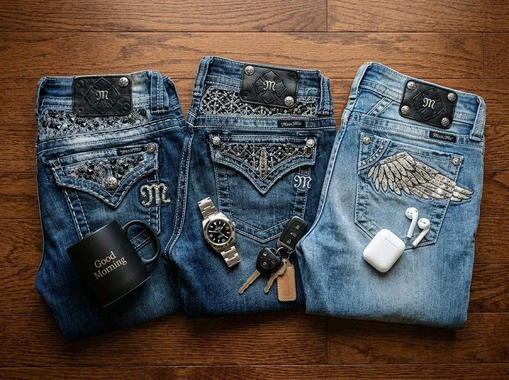 Women Bling Rhinestone Jeans Wings Pocket Embroidered Vintage Y2K Streetwear Hip Hop Dark Wash Cargo Denim Pants Fashion Trouser
