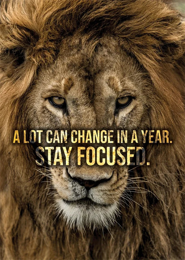 Animals Motivational Posters Eagle Wolf Lion Tiger Motivation Art Canvas Paitning Success Mindset Inspirational Wall Art Decor