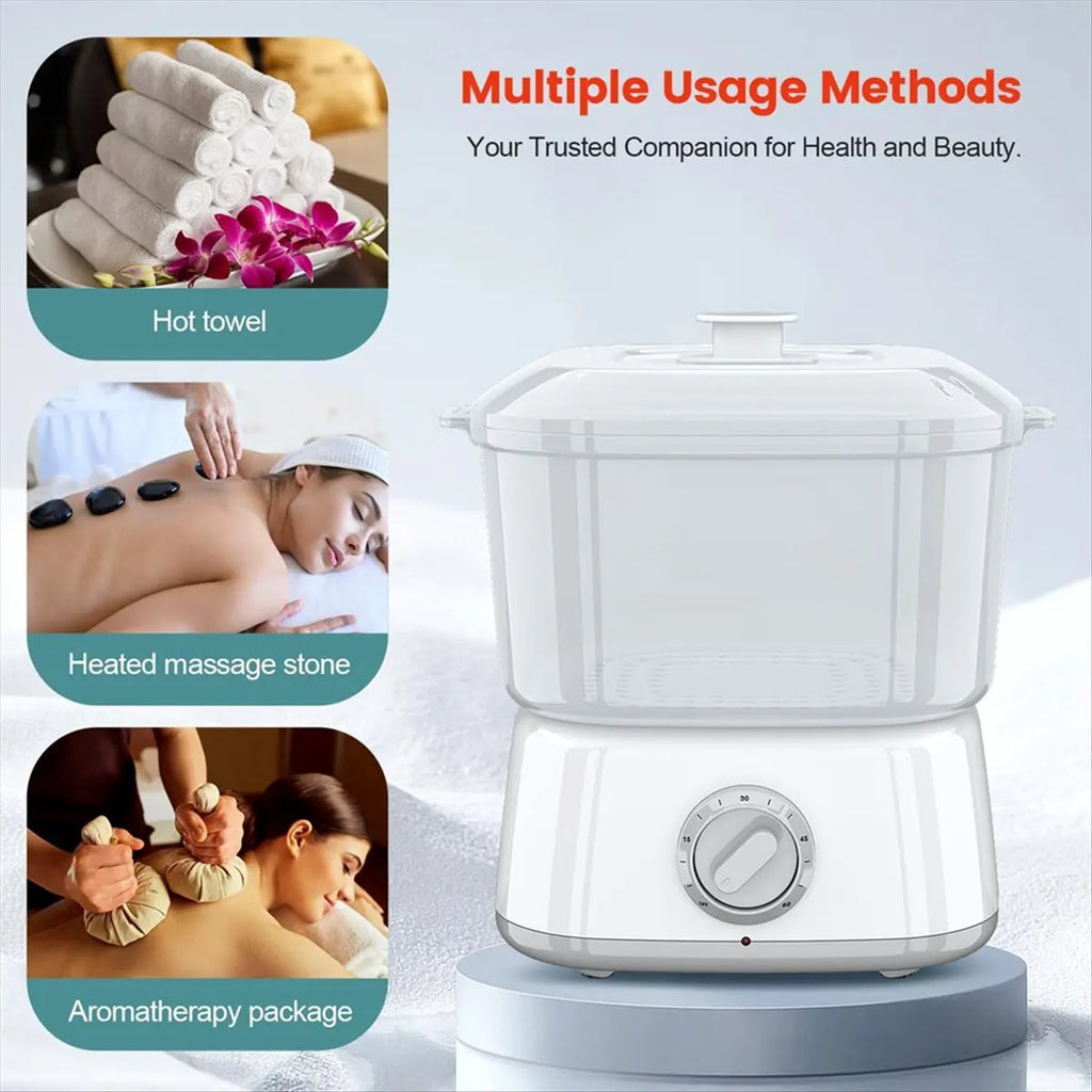 AA97 Hot Towel Warmer,Rapid Heating Towel Steamer for Facials Can Hold 12 Mini Wet Towels, Portable Mini Towel Warmer EU Plug