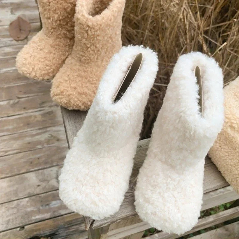 Girls Winter Thermal Boots – Furry Warm Ankle Boots