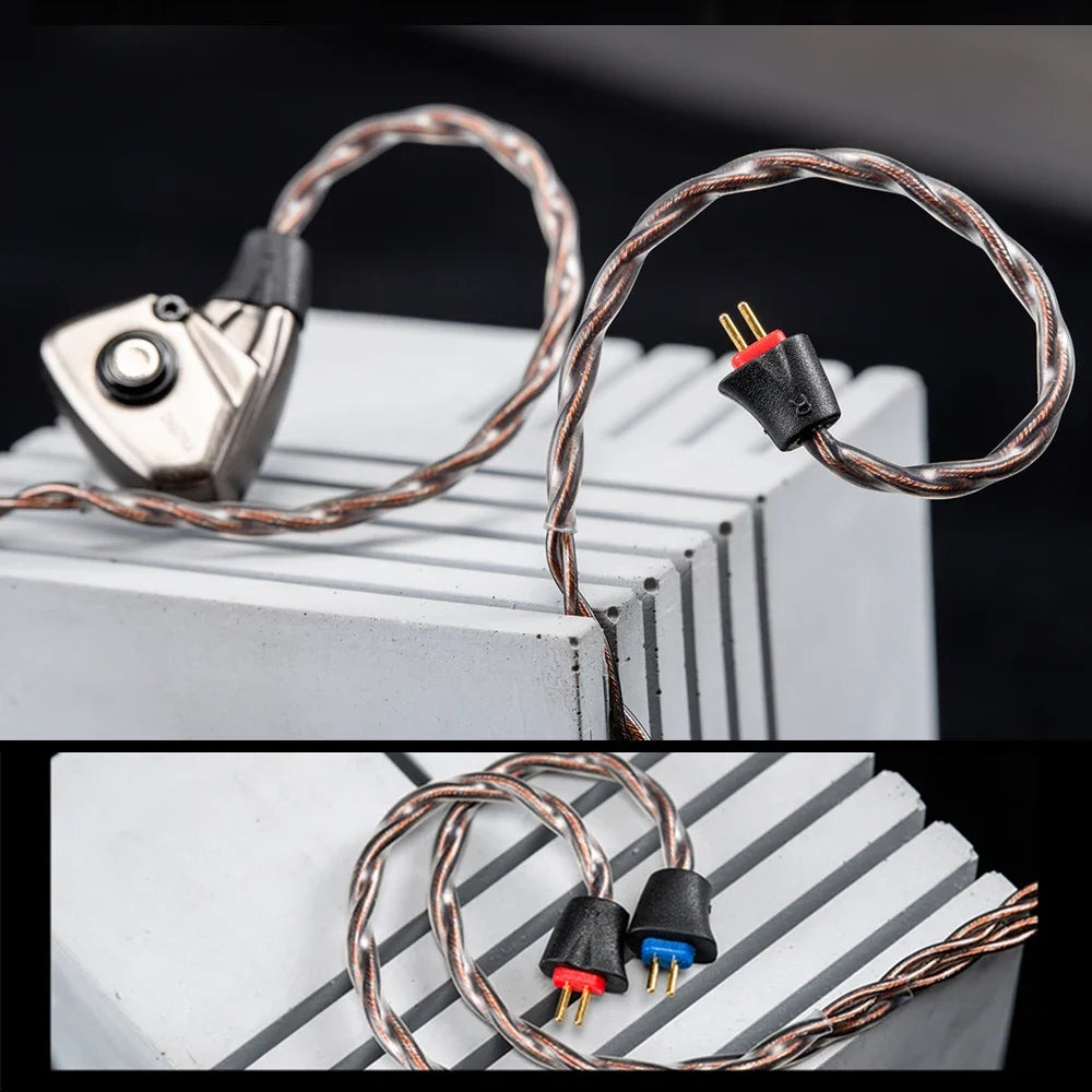 DUNU TITANS Hi-res HIFI In-ear Earphone 11mm Dynamic Driver Monitor IEM Earbuds 2Pin 0.78mm Detachable Cable Headset TITAN S
