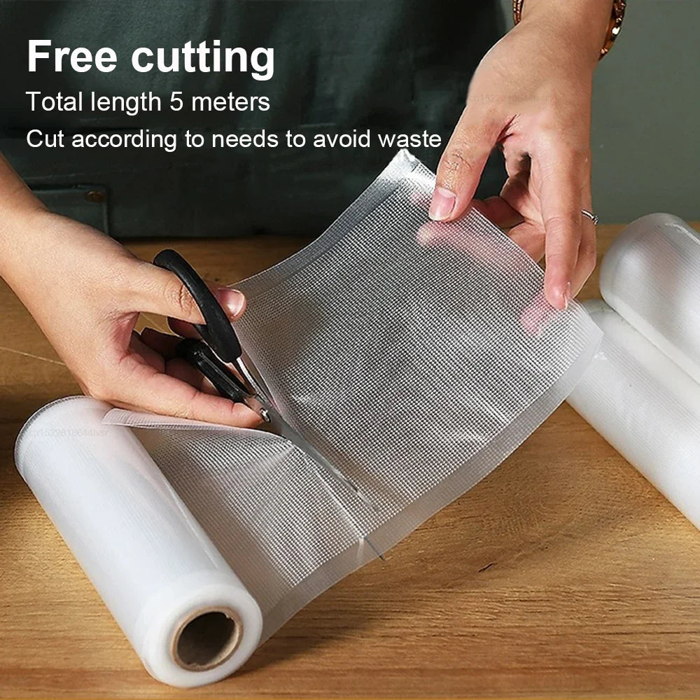 Vacuum Bags 5 Sizes Food Storage Packaging Bags for Vacuum Sealer Bags Food Long Term Preservation Vacuum Sealing Packed Bags