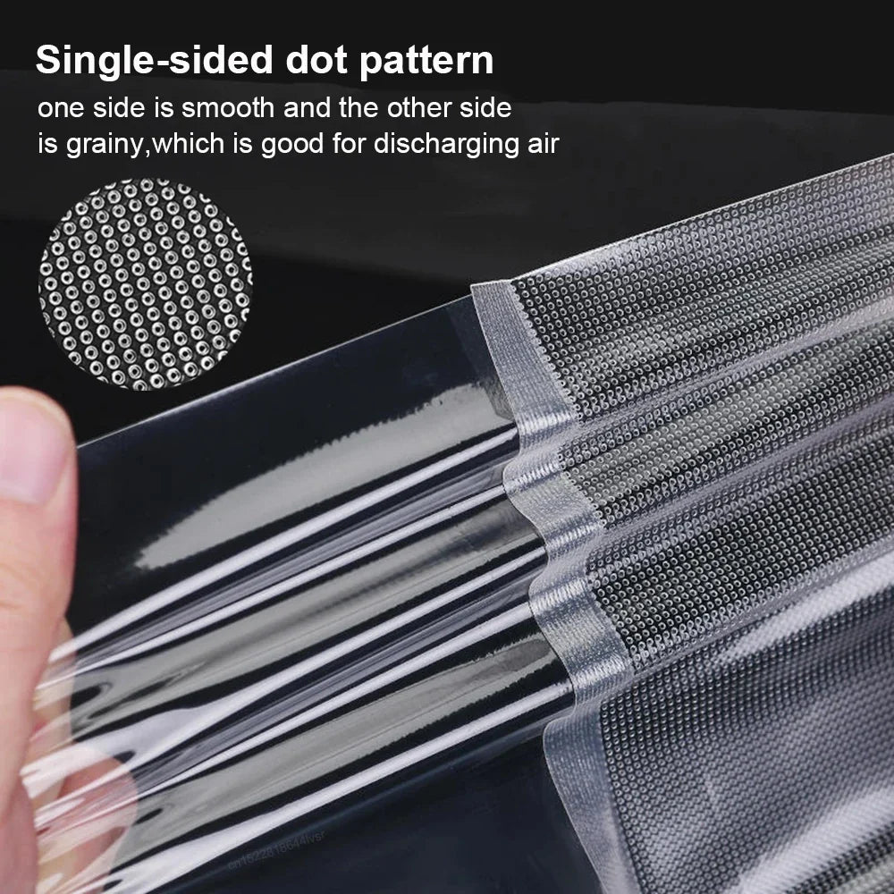 Food Vacuum Bags Sealer Storage Packaging Bags for Kitchen Vacuum Seal Keep Food Fresh BPA-Free 5 Size Vacuum Sealing Rolls Bags