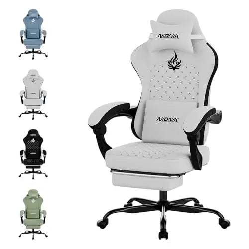 （Local US Inventory）Gaming Chair with Massage,Ergonomic PC Gaming Chair Computer Chairs with Footrest Comfortable rest and Lumba