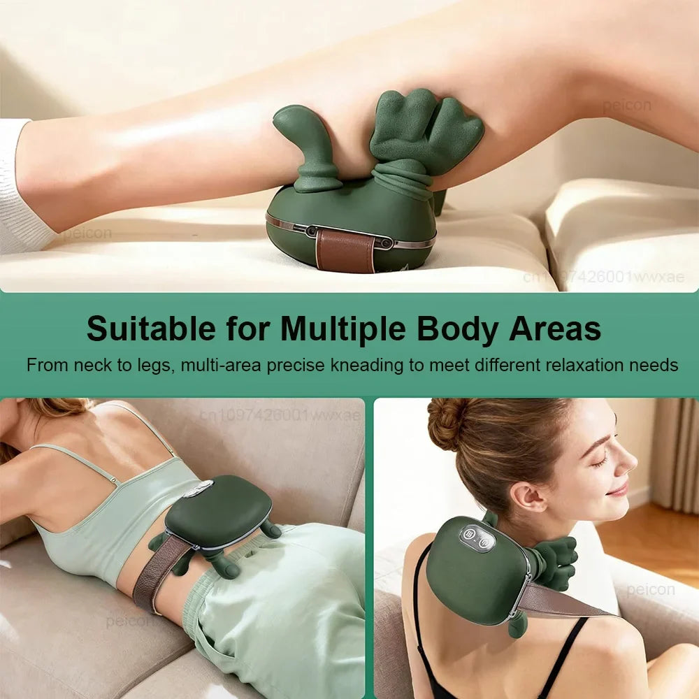 Neck Massager Electric Deep Tissue 4D Kneading Simulated Human Hand Massager for Neck Shoulder Pain Relief Muscle Relax Massager