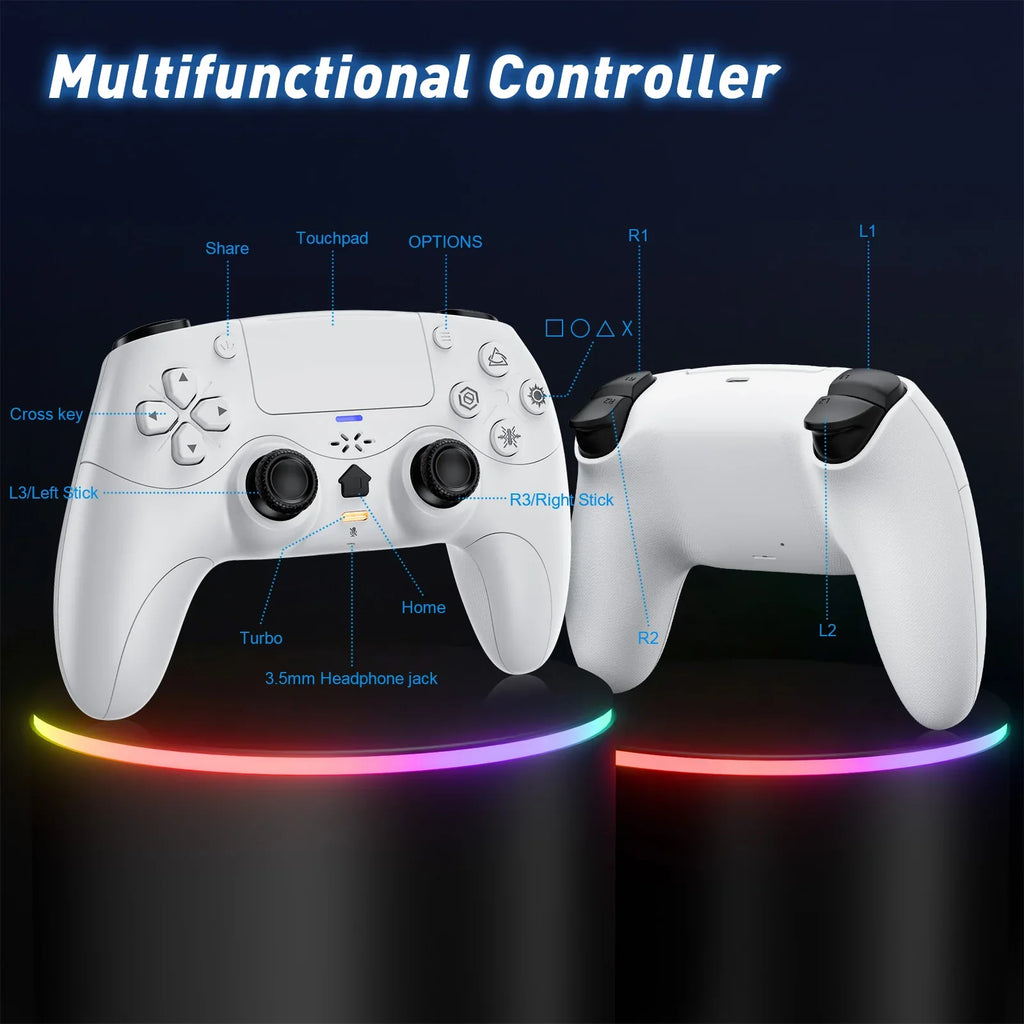 GAMEPADS Game Joystick Dual Vibration Turbo For Playstion5/PS5/PC Wireless Controller BT Adaptives Trigger External mic