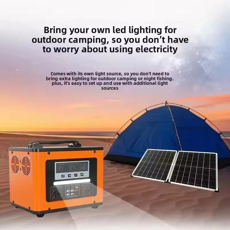 New High Power 600W 500W Portable Power Station 220V 55Ah/40Ah Solar Outdoor Mobile Power Supply Home Emergency Energy Storage