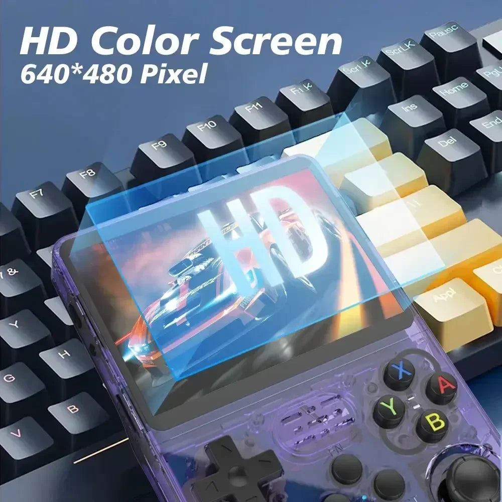 Linux System Open Source R36S Retro Handheld Video Game Console 3 5 Inch IPS Screen Portable Pocket Video Player 64GB 128GB Game