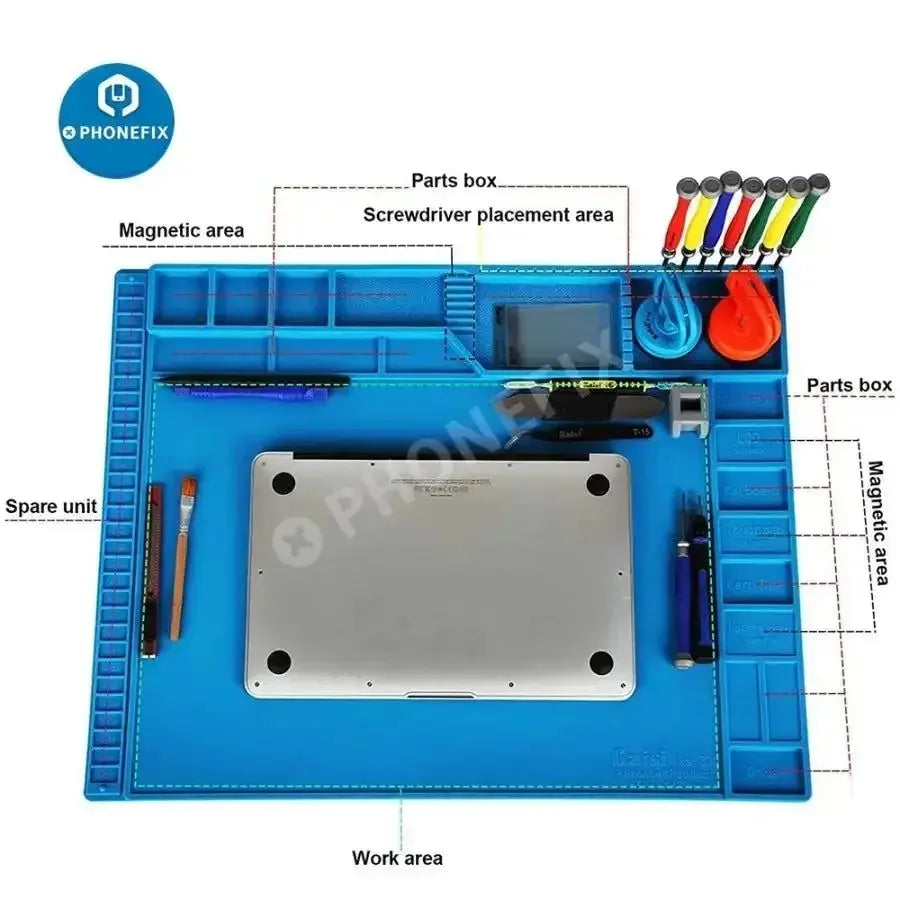 Antistatic ESD Soldering Silicone Mat Heat Resistant Insulation Work Mat Soldering Station Kit Repair Pad Maintenance Platform