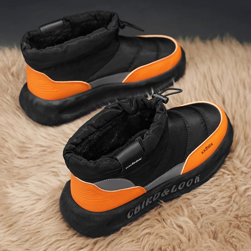 Men's Winter Velvet Ankle Boots, Warm Stylish Winter Shoes