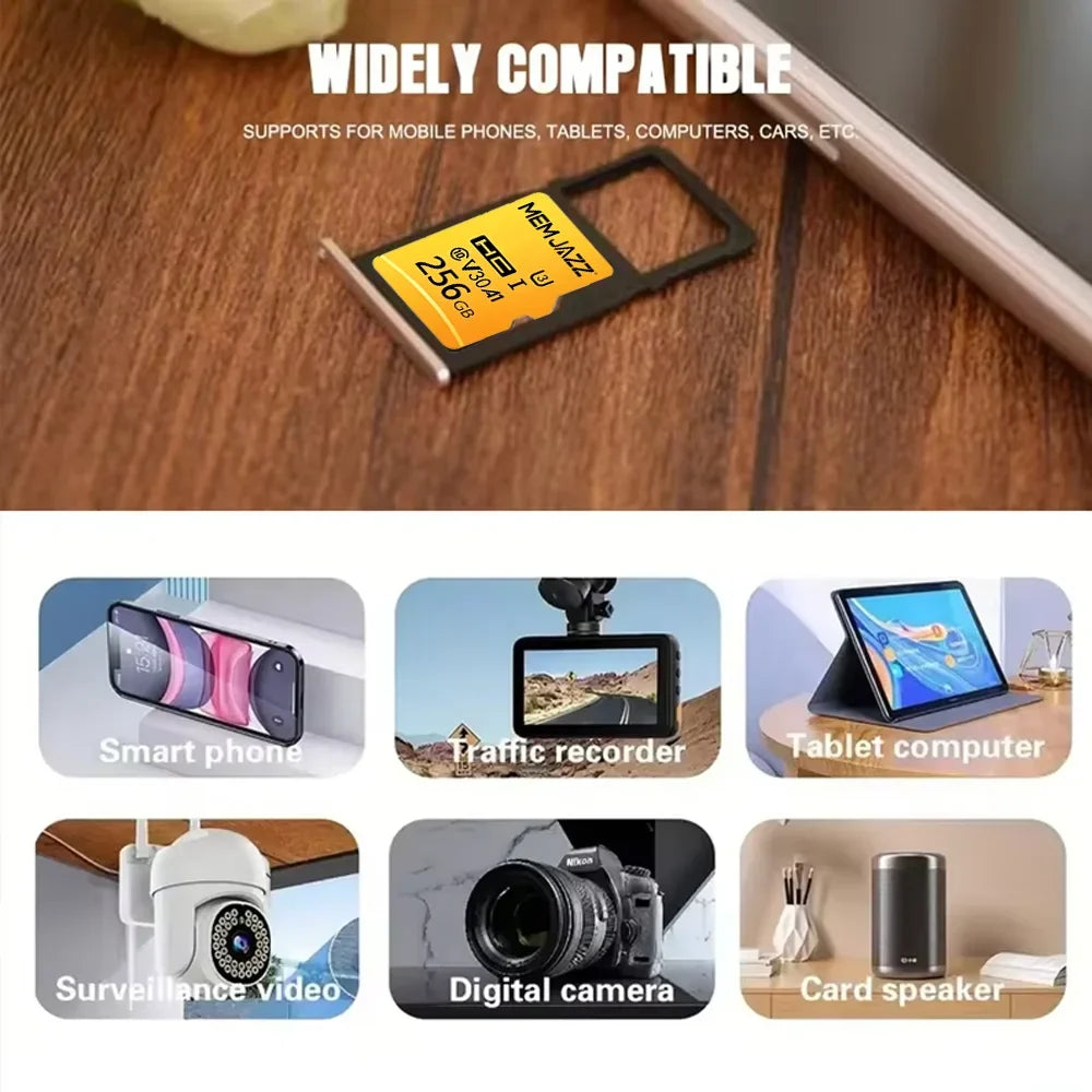 Original Micro TF SD 32GB 64GB 512GB SD Card Memory Card Class 10 U3 V30 High Speed with Adapter for PS Vita Switch Lite Gaming