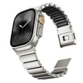 Titanium Fluororubber Strap for Apple Watch Ultra 4 3 2 49mm Series 12 11 10 46mm Magnetic Band for Iwatch 9 8 7 45mm 6 SE3 44mm