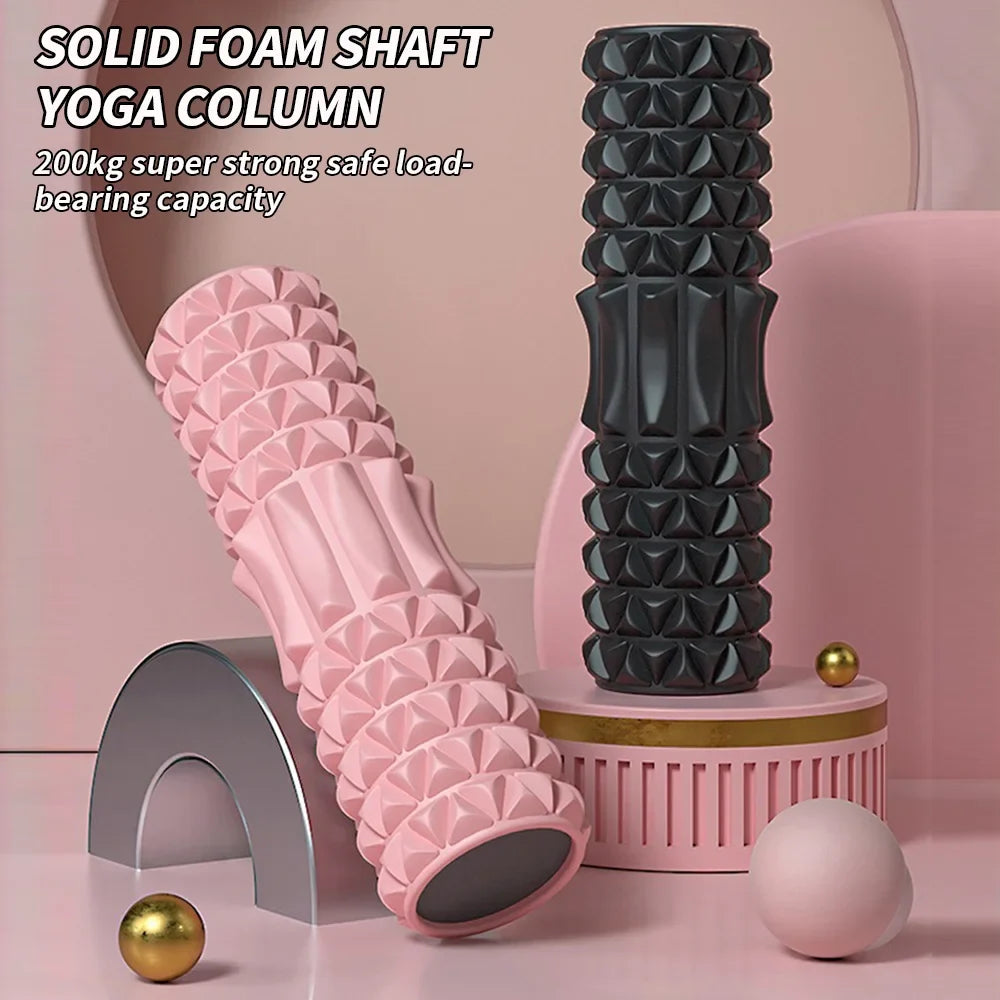 Solid massage roller foam axis massage roller - auxiliary massage muscle relaxation massage stick exercise fitness relaxation ar