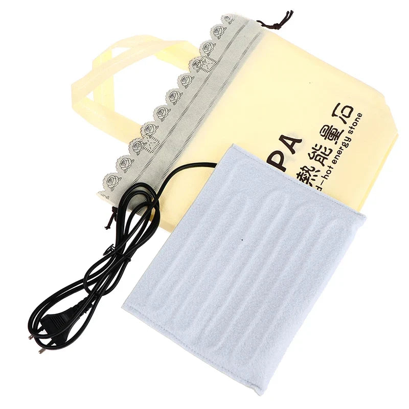 1Pc Hot Rocks Massage Stones Warmer Heater Electric Heating Bag Body Spa Pain Relief