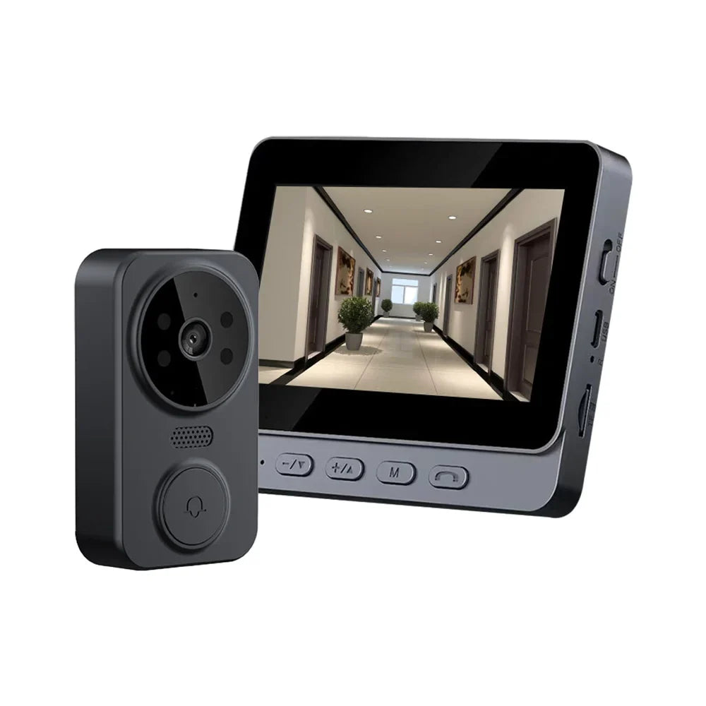 4.3 Inch IPS Screen 2.4G Wireless Visual Intercom Doorbell with Screen Wireless Smart High-definition Video Monitoring Doorbell