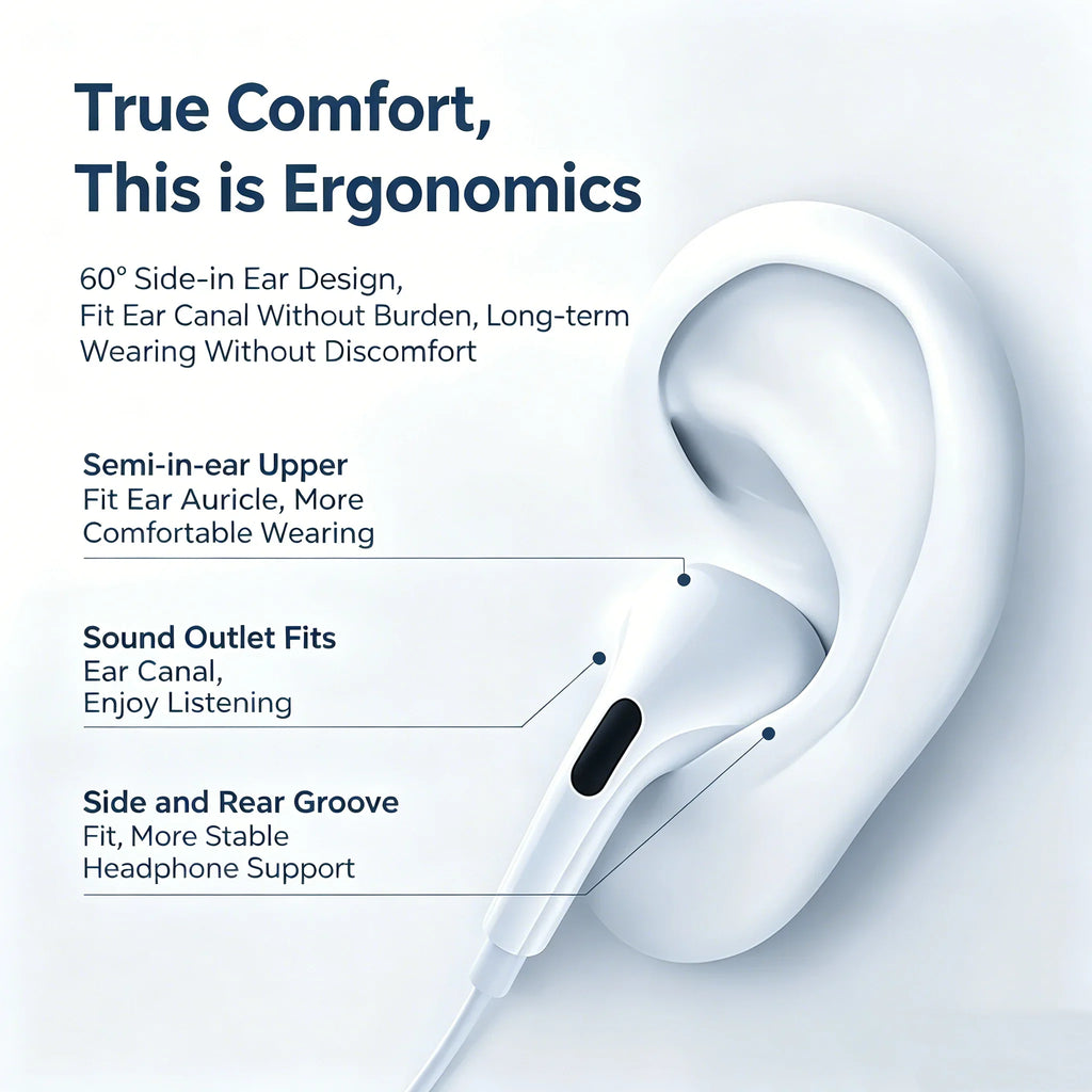Gen4 Earphones Wired Small Talk Type C 3.5mm HeadEarsets Noise Cancelling Bass Earbuds In Ear Control Mic Earpiece Android Phone