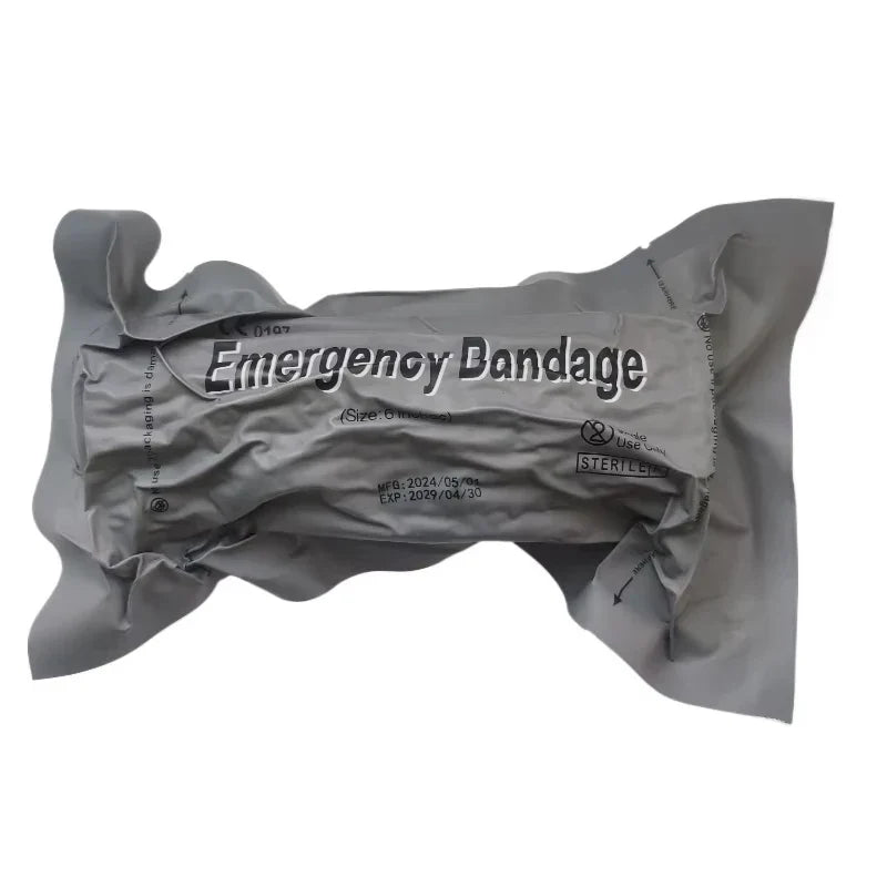 6/4 Inch Medical Trauma Kit Outdoor Hiking Camping First Aid Israeli Bandage IFAK Trauma Wound Care Emergency Safety Protection