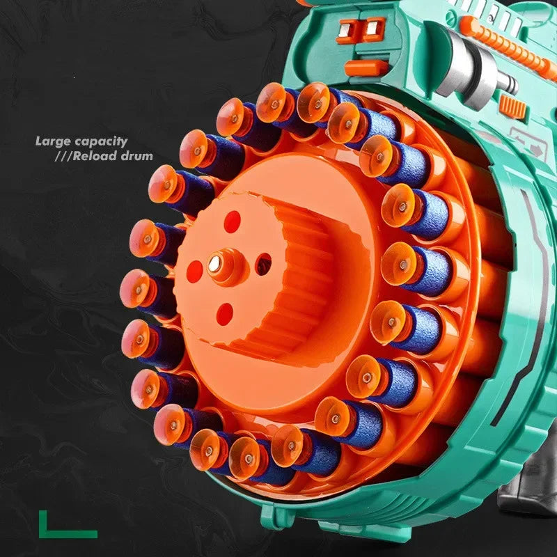 Children's Electric Continuous Shooting Toy Gun Suction Cup Soft Bullet Gun Explosion Gun BB Guns Gifts for Kids