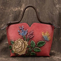 Retro Women Leather Large-capacity Package Single-shoulder Crossbody Hand-carry Bag Top Layer Cowhide 2025 Casual Leather Bag