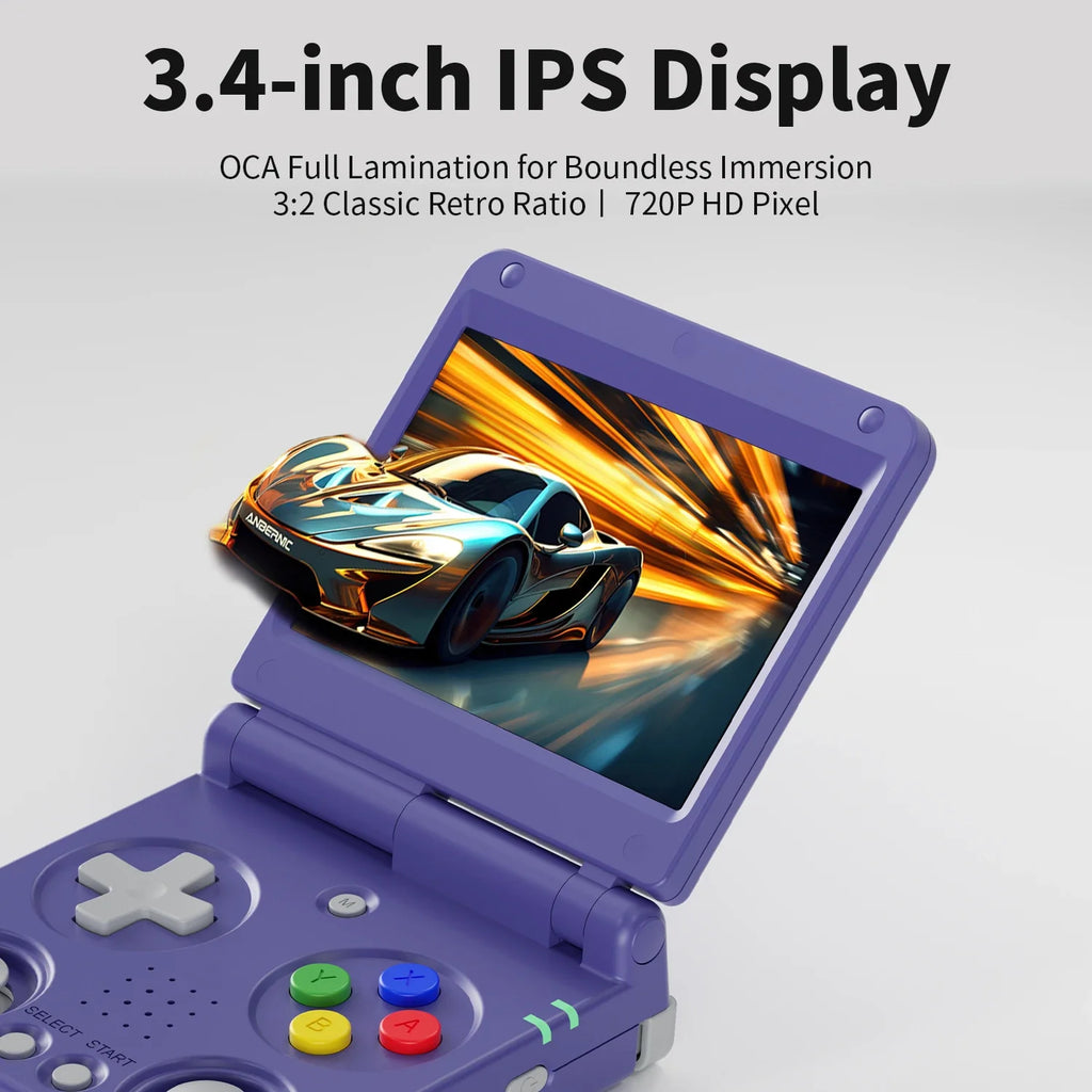 Anbernic RG34XXSP RG35XXSP Flip Handheld Game Console IPS Screen Linux 64-bit Collapsible Retro Video Gaming Player 5000+ Games