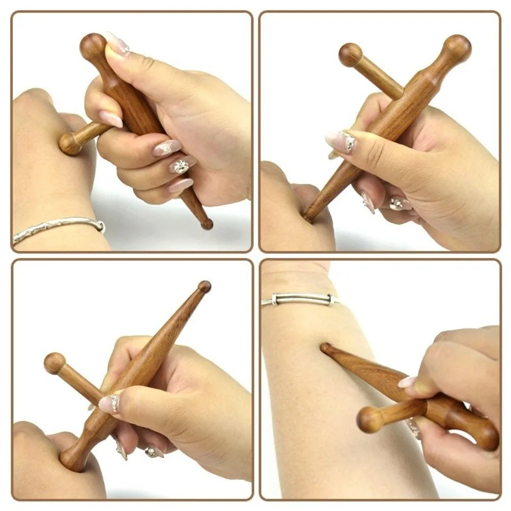 Acupuncture Stick Sandalwood Acupuncture Stick Massage Stick Foot Wood Massage Stick Face Massage Meridian Massage Stick