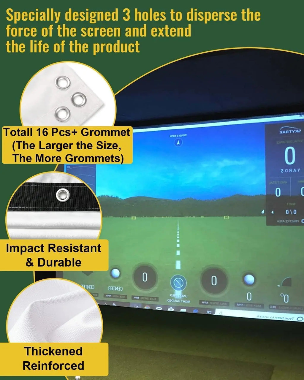 Golf Simulator Impact Screen（118 * 118）