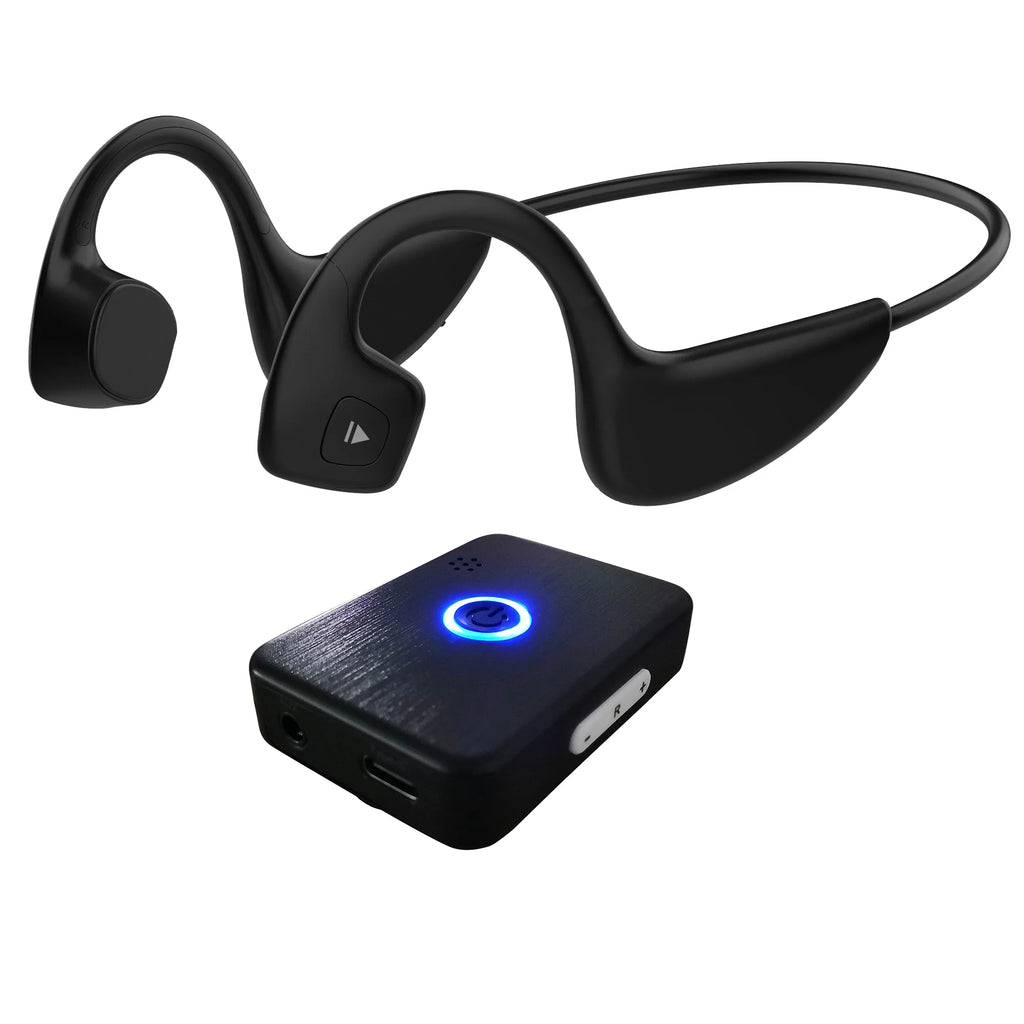 Bone Conduction Hearing Aid Headphones Wireless TV Listening Headsets with Hearing Amplifier to Watch TV and Conversation