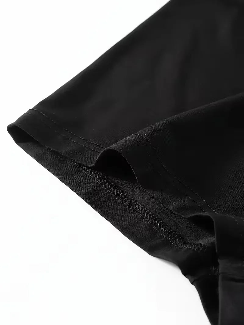 3Pieces Men's Bamboo Fiber Black Boxer Shorts Thin, Quick Drying Soft and Comfortable Men's Underwear Daily Casual Boxer Briefs