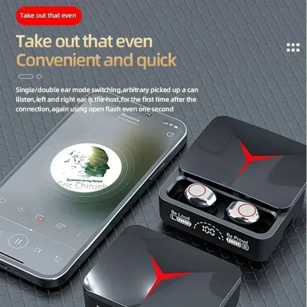Wireless Earphones with Charging Box Headphone 9D Stereo Sports Earbuds Headsets with Microphone Bluetooth