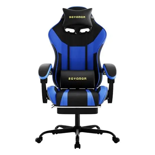 （Local US Inventory）Ergonomic Gaming Chair,A tile 3-in-1 Video Game Chair for Work, Study, and Gaming,Features an Adjustable Bac