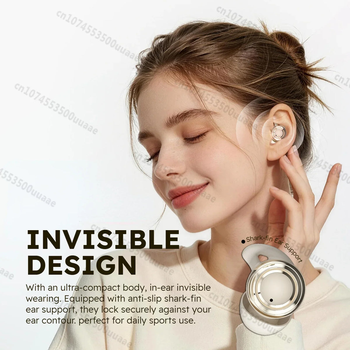 Monster A08 ANC Bluetooth 6.0 Earbuds Mini Invisible In-Ear Sports Ear Buds Active Noise Cancellation TWS Wireless Earphone