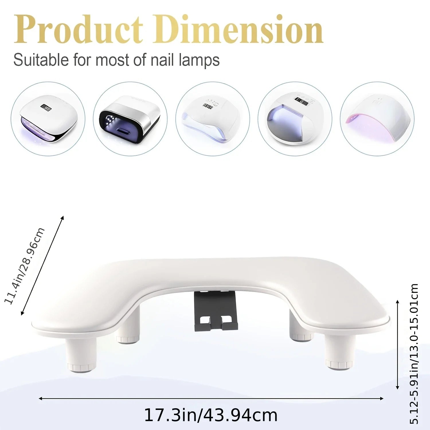 Nail art hand pillow, adjustable height, with 360 ° rotating phone holder and arm support pad, suitable for nail salon tools.