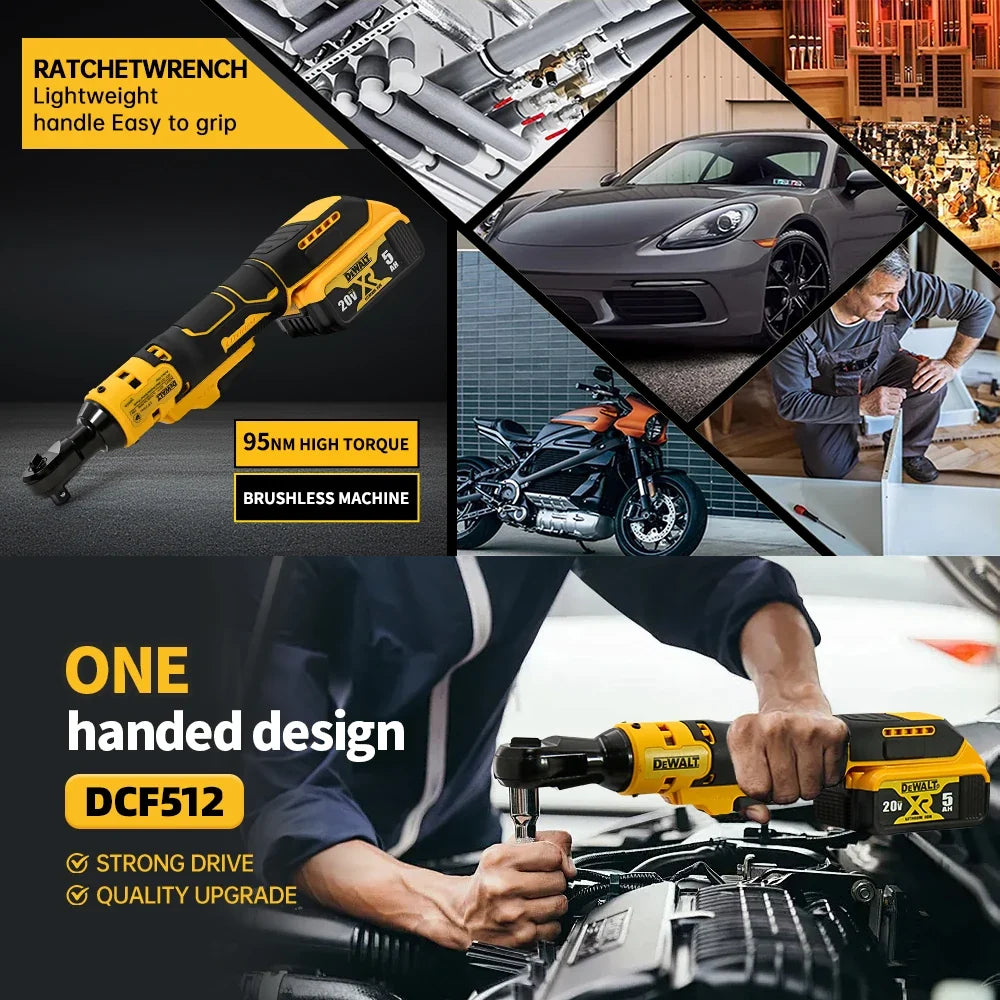 Dewalt DCF512 20V Cordless Electric Brushless Ratchet Wrench Impact Wrench Lightweight Wireless Power Tool