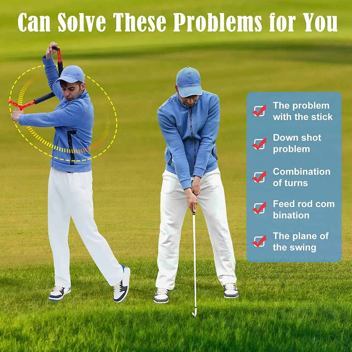 Golf Swing Trainer Aid Golf Spinner Swing Motion Trainer Golf Posture Correction Improving Gesture for Golf Beginners New