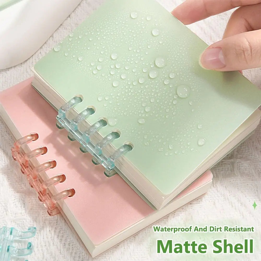 A7 80 Sheets Portable Pocket Notebook Simple Loose-leaf Square Notepad Horizontal Line Inner Page Memo Pad Diary Book