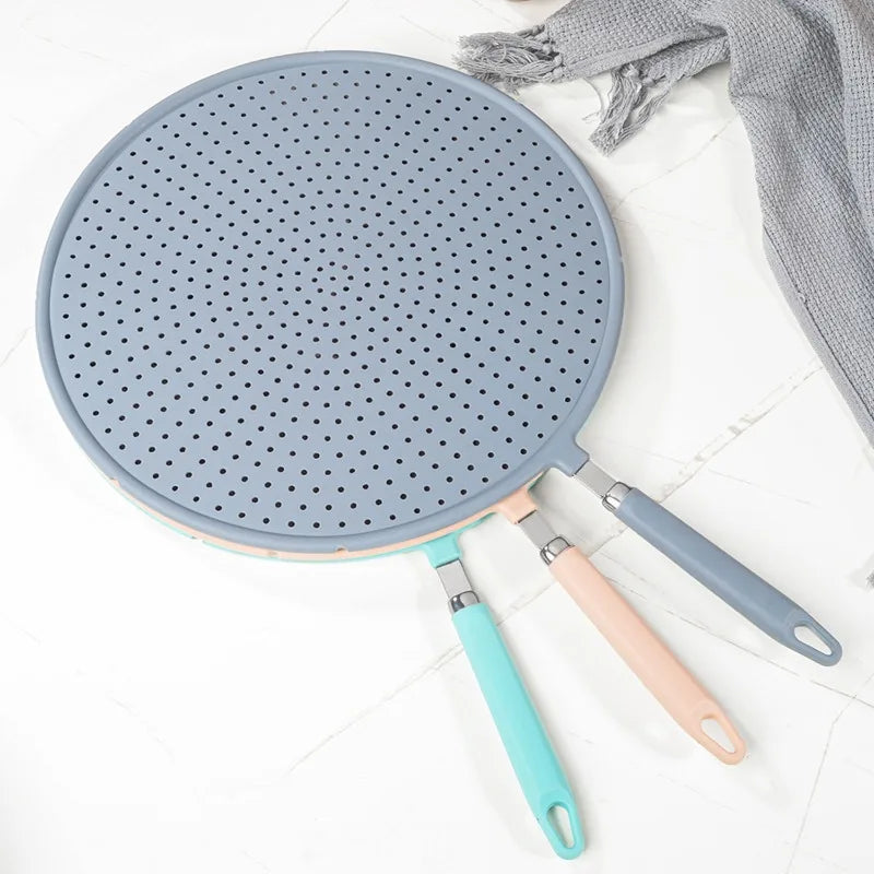 Silicone oil screen steaming cover kitchen frying oil screen cooking tool splash proof oil baffle