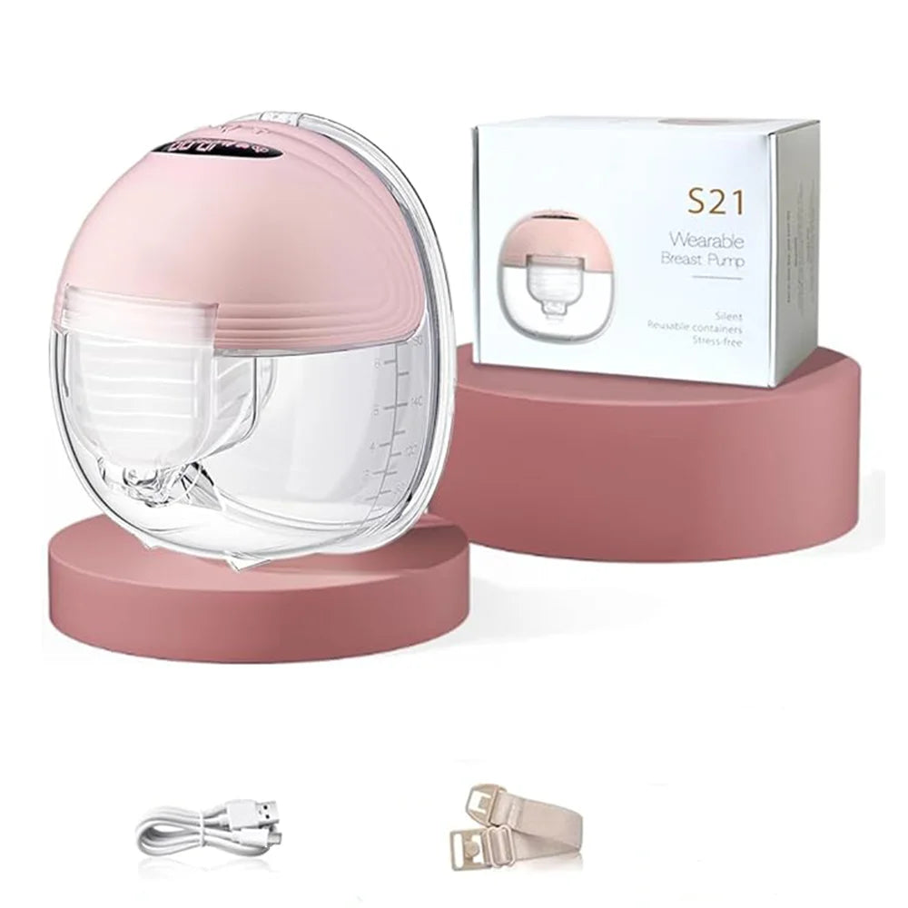 BornBL S21 Electric Breast Pump, Wearable Hands-Free Breastfeeding Pump with 12 Suction 3 Mode, Portable Baby Milk Extractor